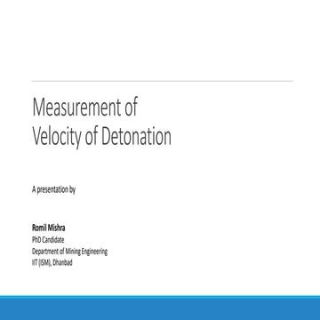 Measurement of VoD of explosives.pptx