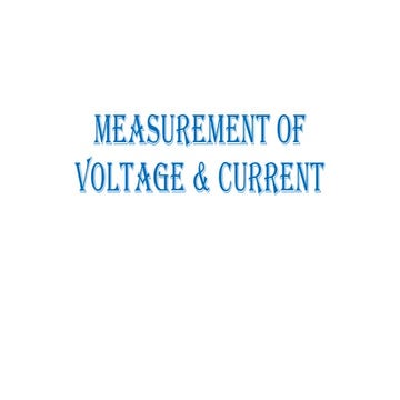 Measurement of voltage & current.pptx.ppsx