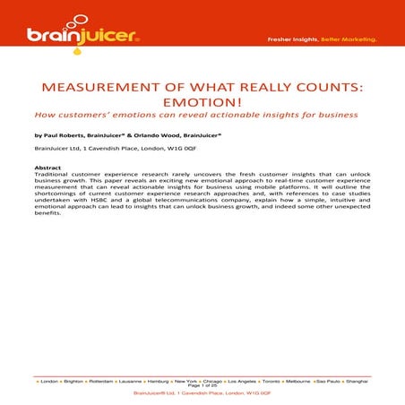 Measurement of what really counts  emotions - paul roberts