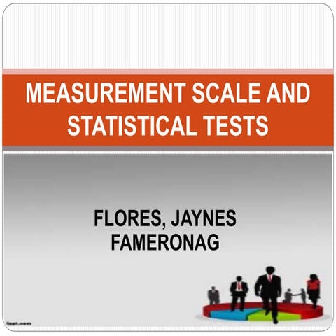 Measurement scale and statistical tests