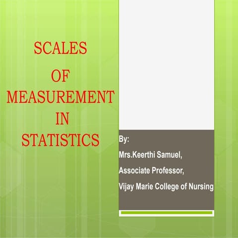 scales of measurment