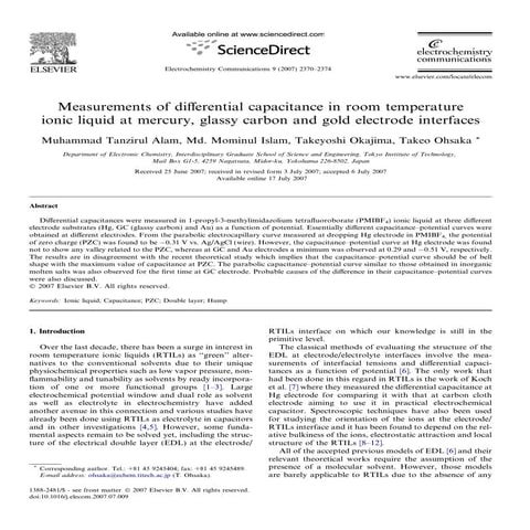 Measurements of differential capacitance in room temperature