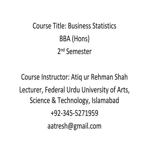 Measure of central tendency