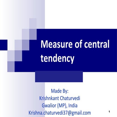 Measure of central tendency