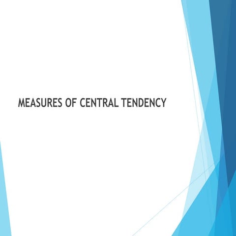 Measure of central tendency (2)