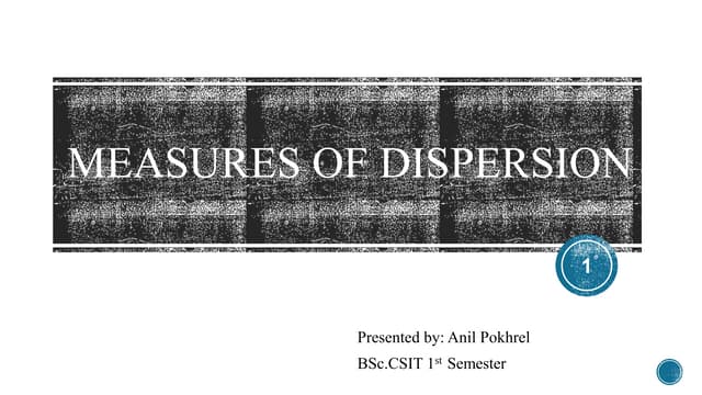 Measure of dispersion