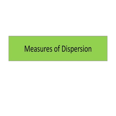 Measure of dispersion 10321