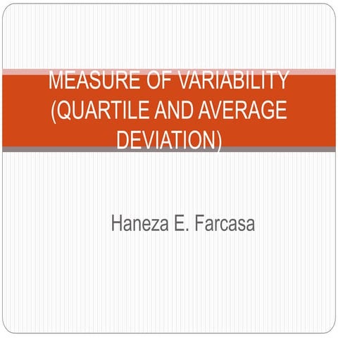Measure of variability