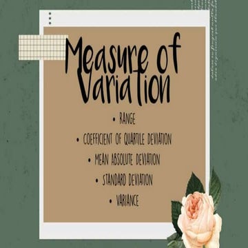 Measure of Variation
