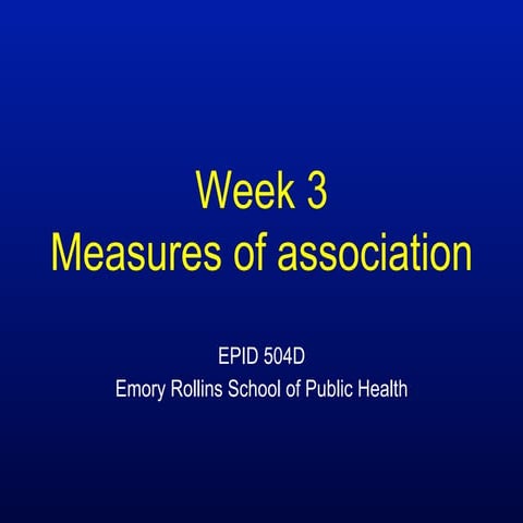 Measures of Association