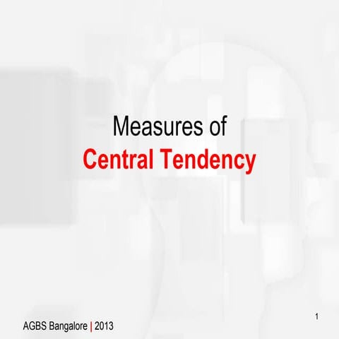 Measures of central tendency