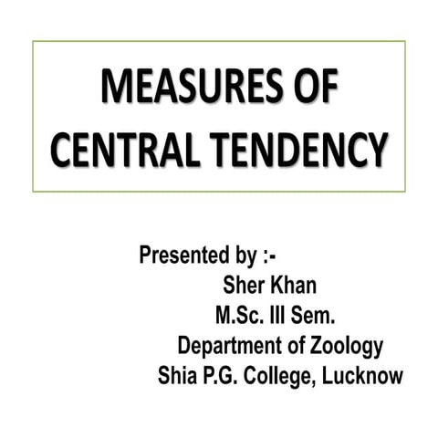Measures of central tendency