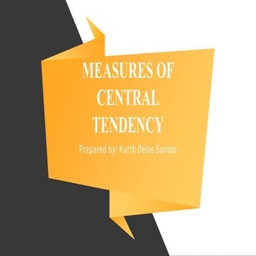 Measures of central tendency