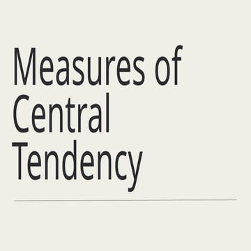 Measures  of  the  Central Tendency.pptx
