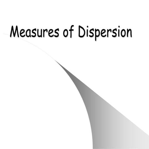 Measures of dispersion qt pgdm 1st trisemester 