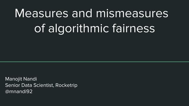 Measures and mismeasures of algorithmic fairness