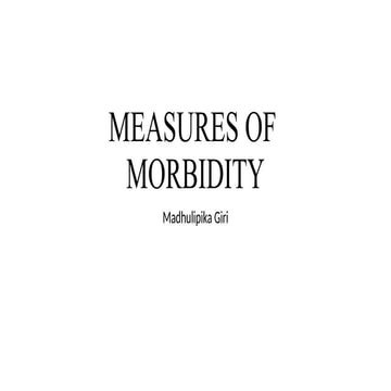 MEASURES OF MORBIDITY. Demography and pptx