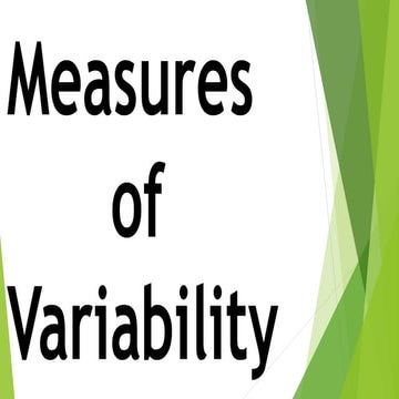 Measures of variability
