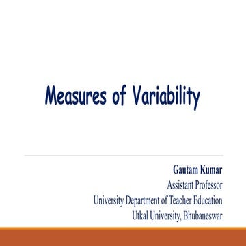 Measures of variability