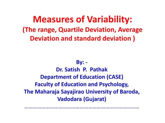 Variance & standard deviation | PPT
