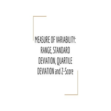 Measures of variability to grading and reporting