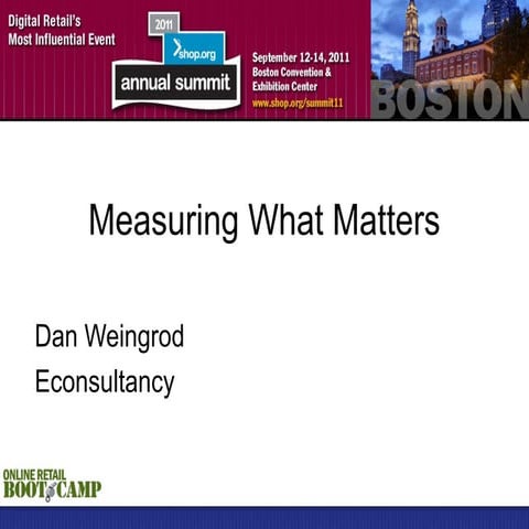 Measure what matters
