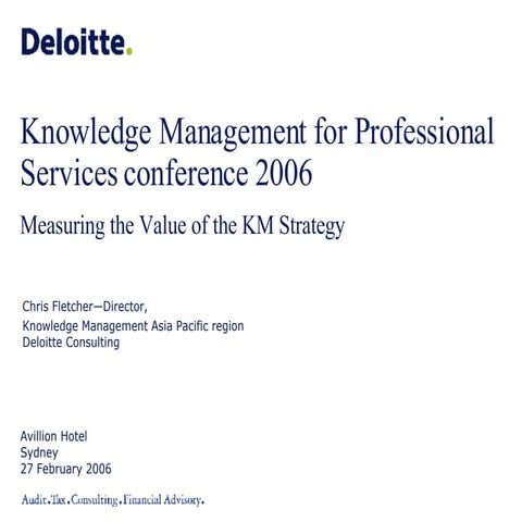 Measuring the value of your KM strategy