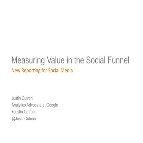 Measuring value-social-funnel