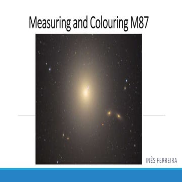 Measuring and colouring M87