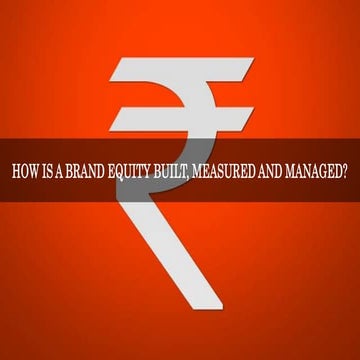 Measuring brand equity