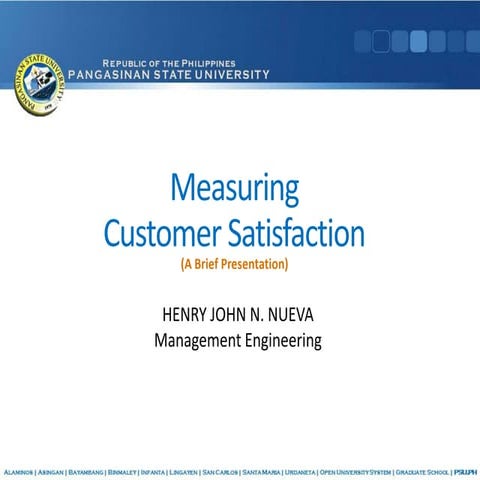Measuring Customer Satisfaction