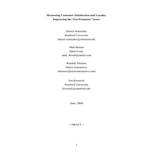 Measuring customer satisfaction and loyalty