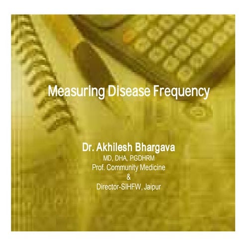 Measuring Disease Frequency