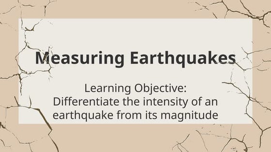 Earthquake scale explained