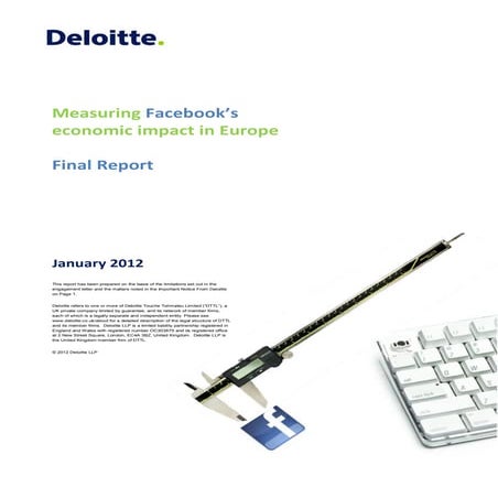 Measuring facebook’s economic impact in europe - Deloitte - Janvier 2012