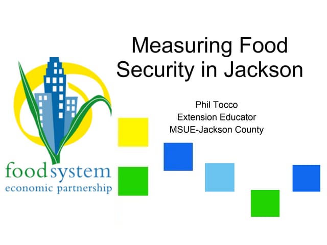Measuring Food Security In Jackson