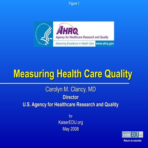 Measuring health care quality