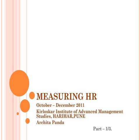 Measuring Human Resources part1 of 3