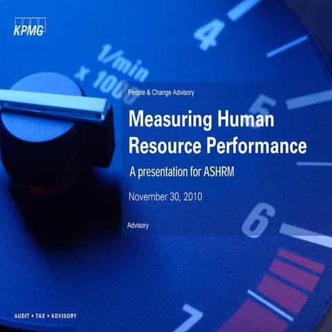 Measuring Human Resource Performance