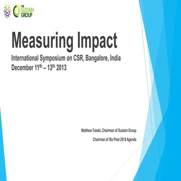 Measuring social impact
