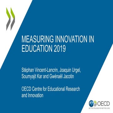 Measuring innovation in education 2019