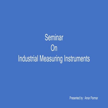 Measuring Instrument and communicaiton protocol