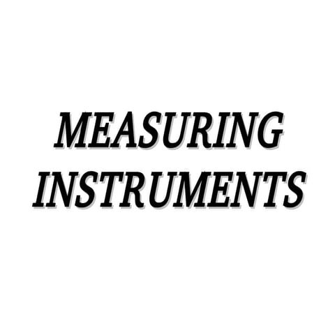 Measuring instruments