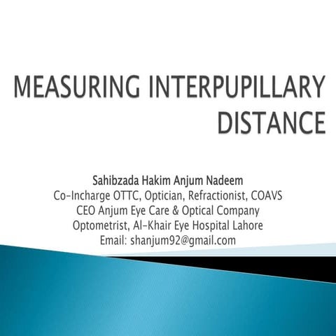 Measuring interpupillary distance