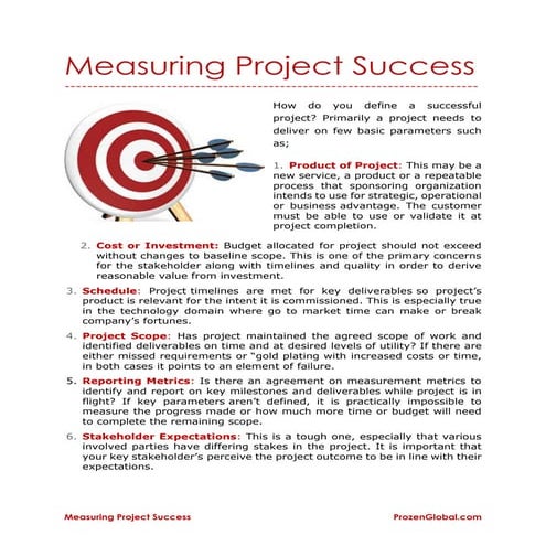 Measuring Project Success