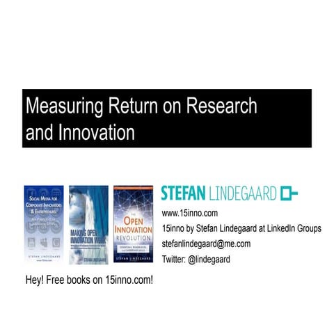 Measuring Return on Research and Innovation