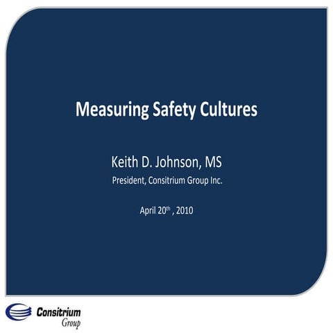 Measuring safety culture