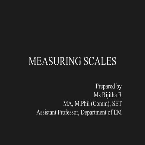 Measuring scales  
