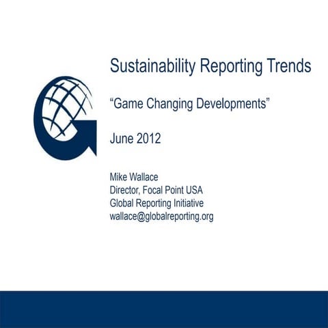 Sustainability Reporting Trends March 2012
