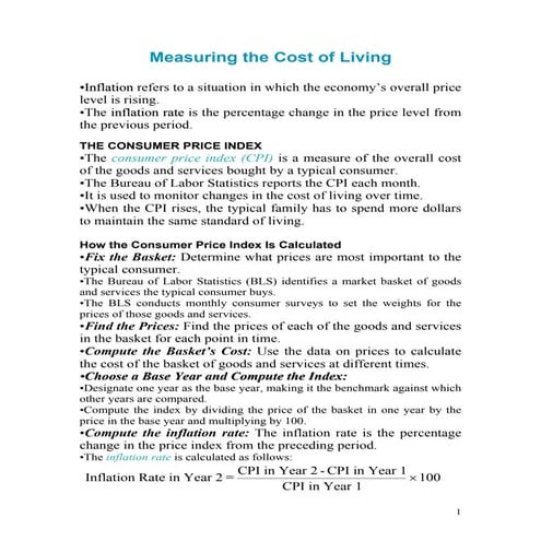 Chapter 24 measuring the cost of living | PPT